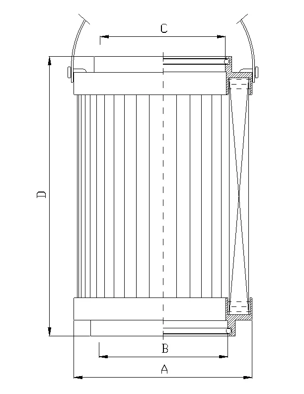 C224G10V hydraulic filter element (coreless)