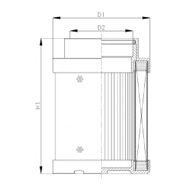 C341C10V hydraulic filter element (coreless)