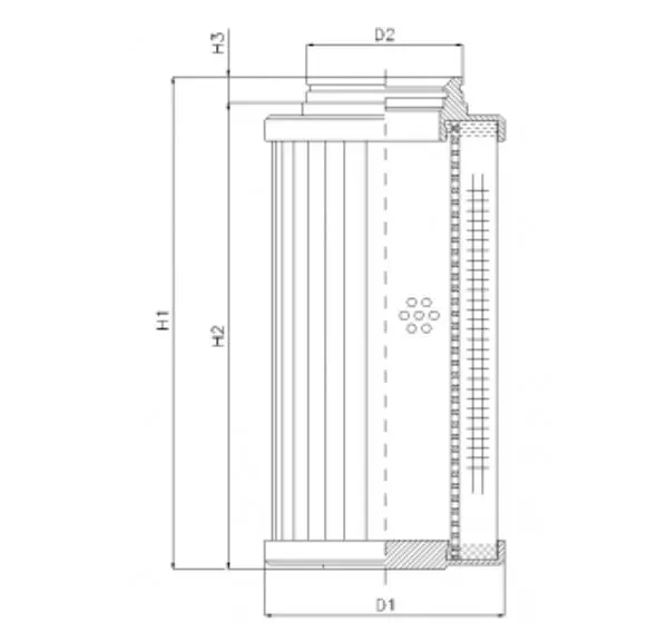 D731G25BV hydraulic filter element