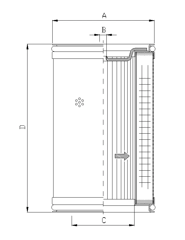 DMD753B60B hydraulic filter element