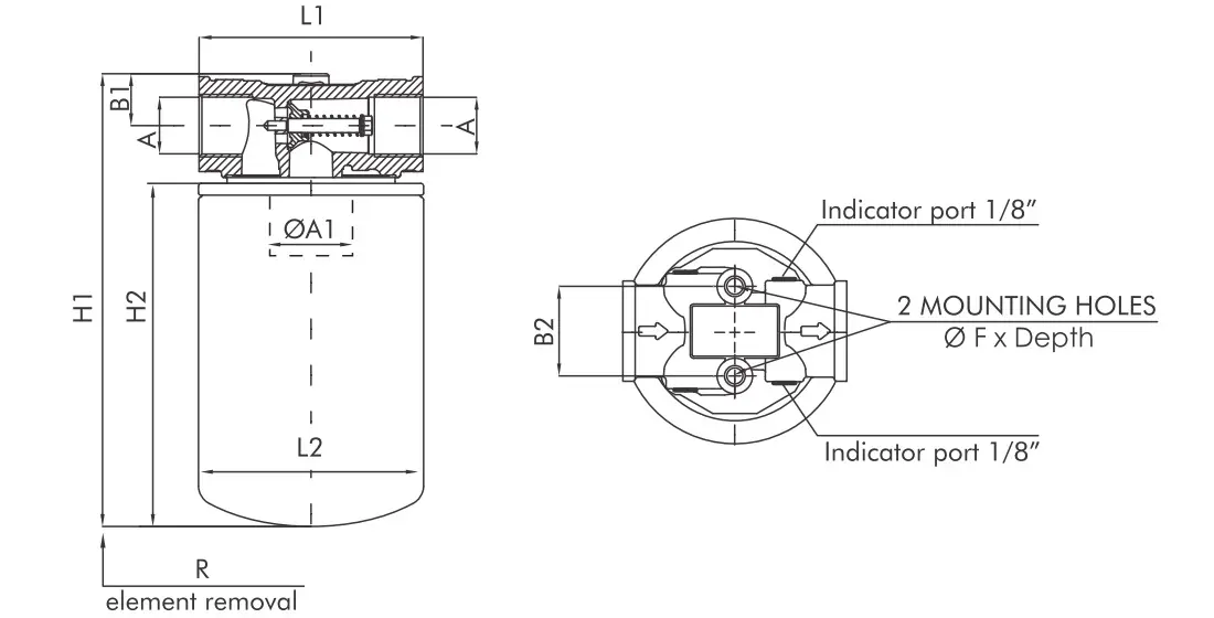 Produktfoto 1 von FS111B3T250B Suction strainer
