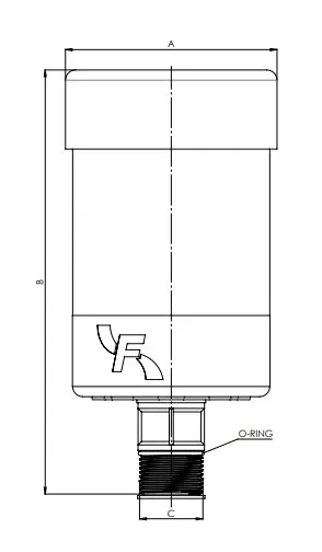 Produktfoto 1 von FBD11P03B2S0 desiccant breather