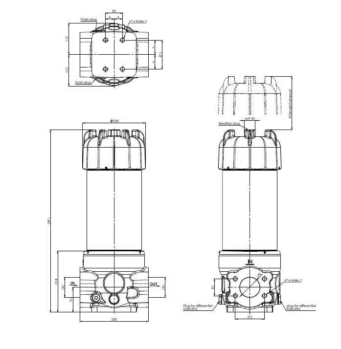 FLRU562G03B0F10MA1000A0 in-line filter (pressure line)