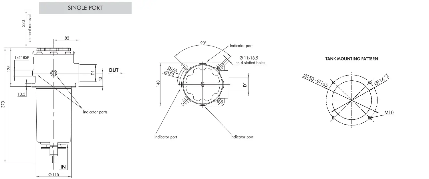 FS741C25BB600P00 Suction filter FS-7