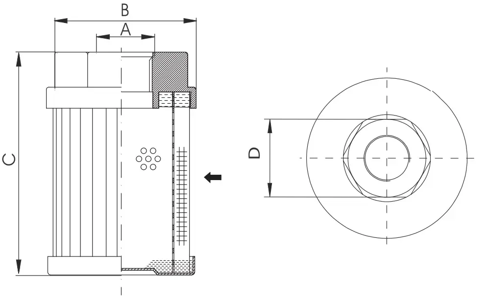 Produktfoto 1 von FS190B11T125 Suction strainer