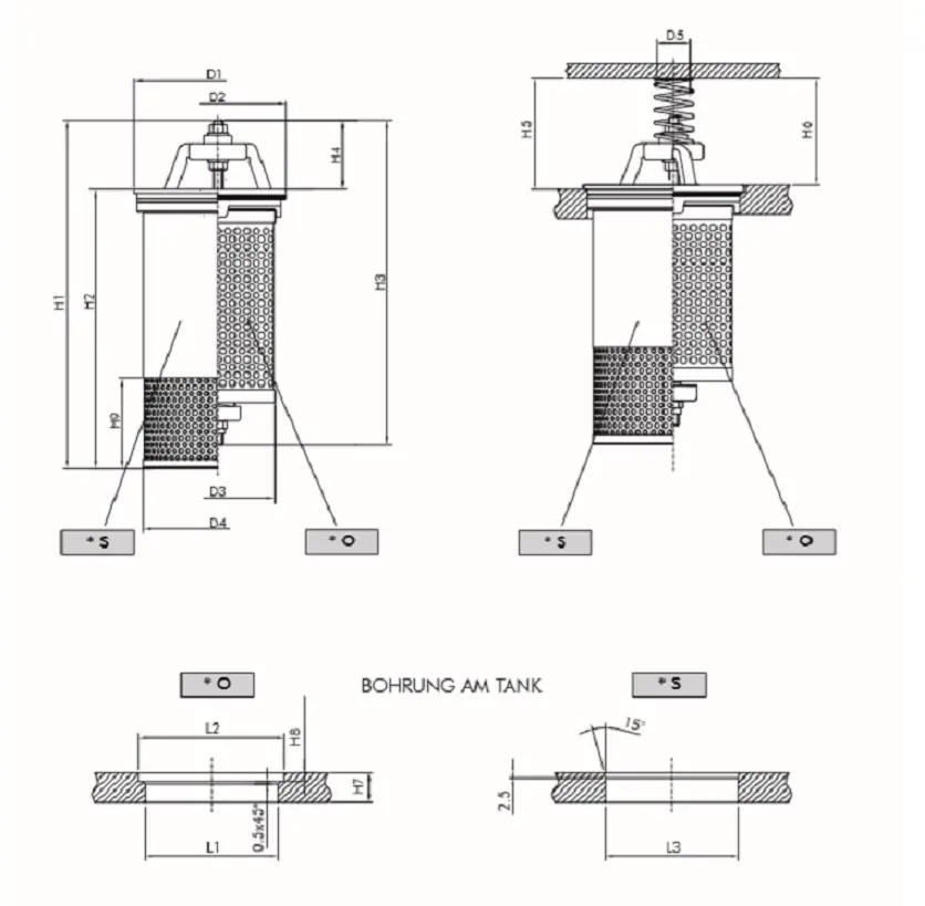 FVR714G25BBM0 Return filter inserts