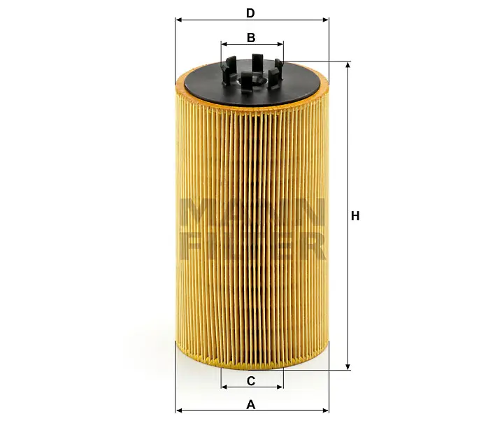 HU 13 125/3 x oil filter element (metal-free)