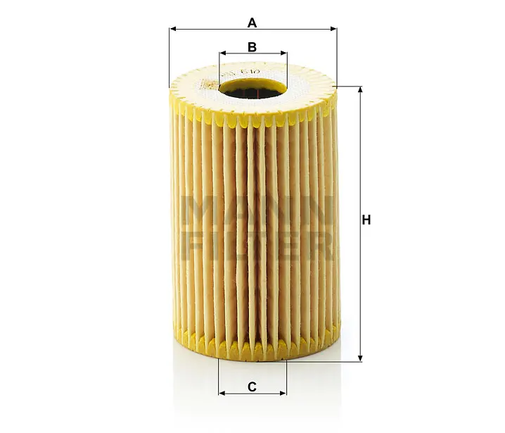 HU 610 x oil filter element (metal-free)