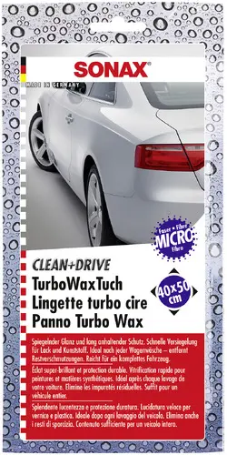 Produktfoto 1 von SONAX Clean+Drive Turbo Wax Cloth 40x50 counter display