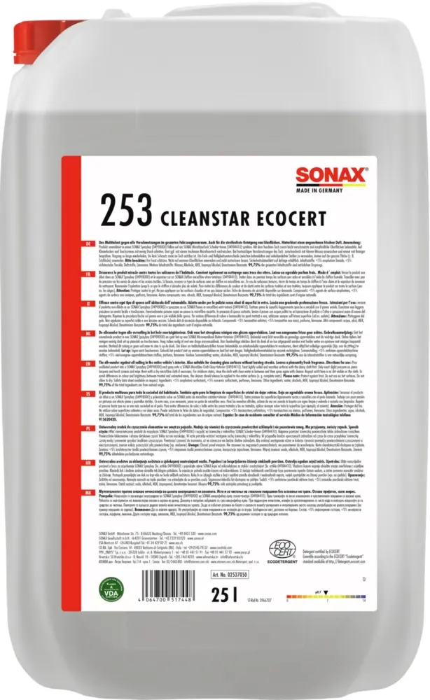 Produktfoto 1 von SONAX CleanStar Ecocert - 25 L