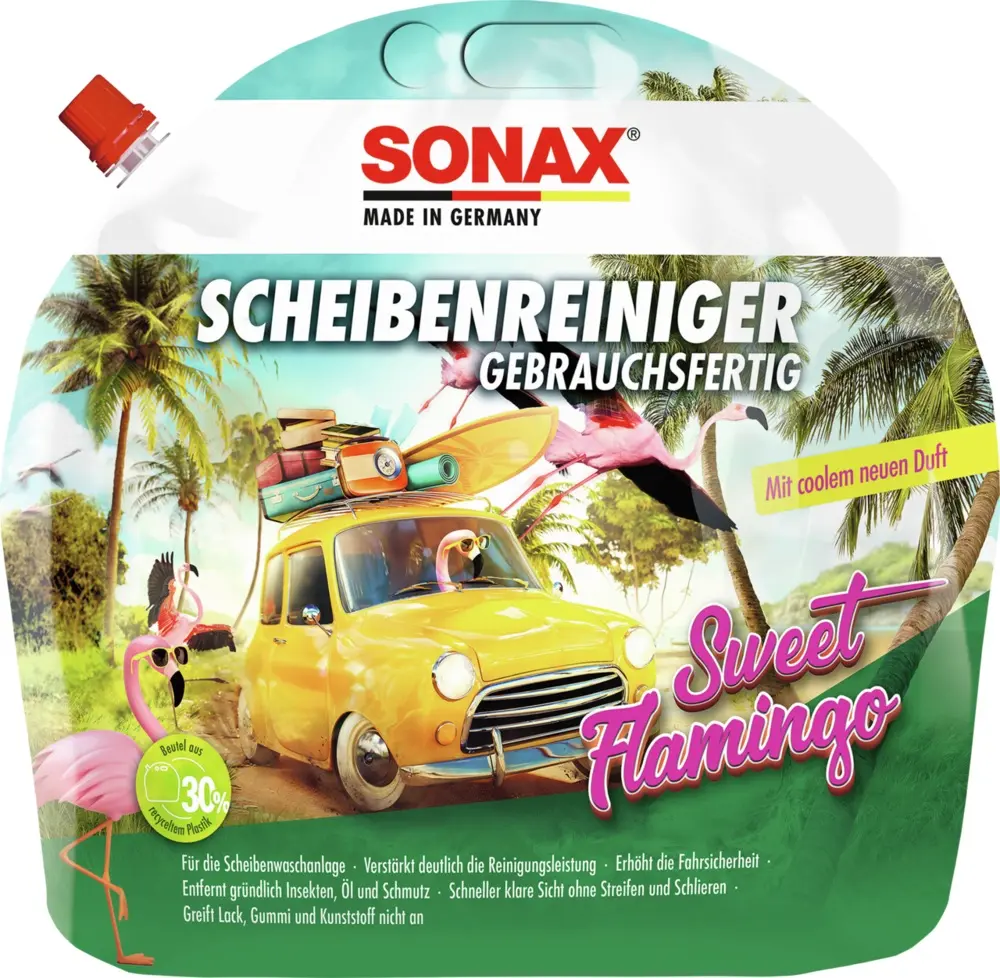 Produktfoto 1 von SONAX Windshield Cleaner Ready to use Sweet Flamingo - 3 L