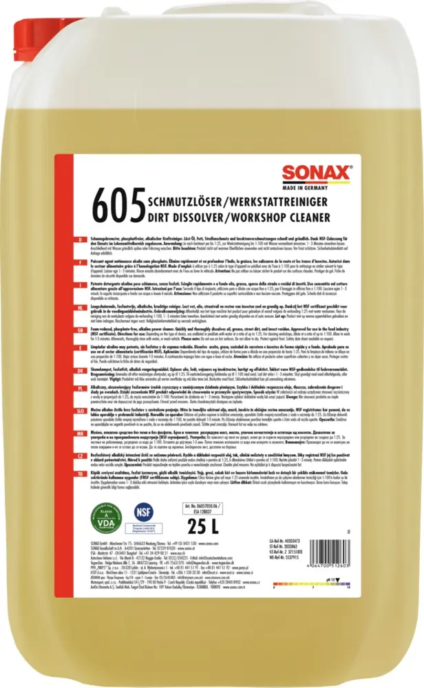 Produktfoto 1 von SONAX Dirt Remover/Workshop Cleaner - 25 liters