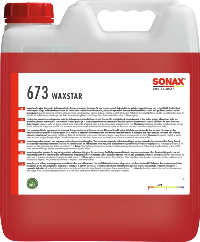 Produktfoto 1 von SONAX WaxStar - 10 liters
