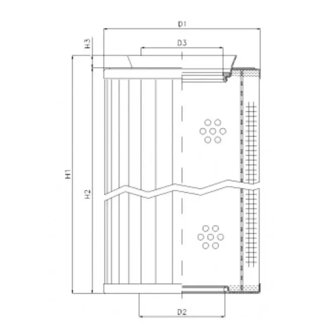 RMR438B40B hydraulic filter element