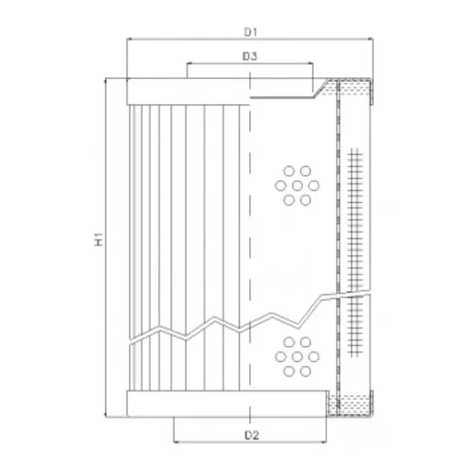 RVR110B40B hydraulic filter element