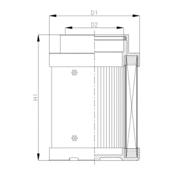 WG962 hydraulic filter element (coreless)