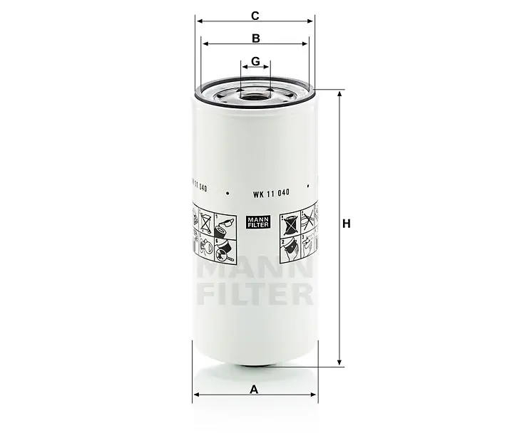 WK 11 040 x fuel filter spin-on