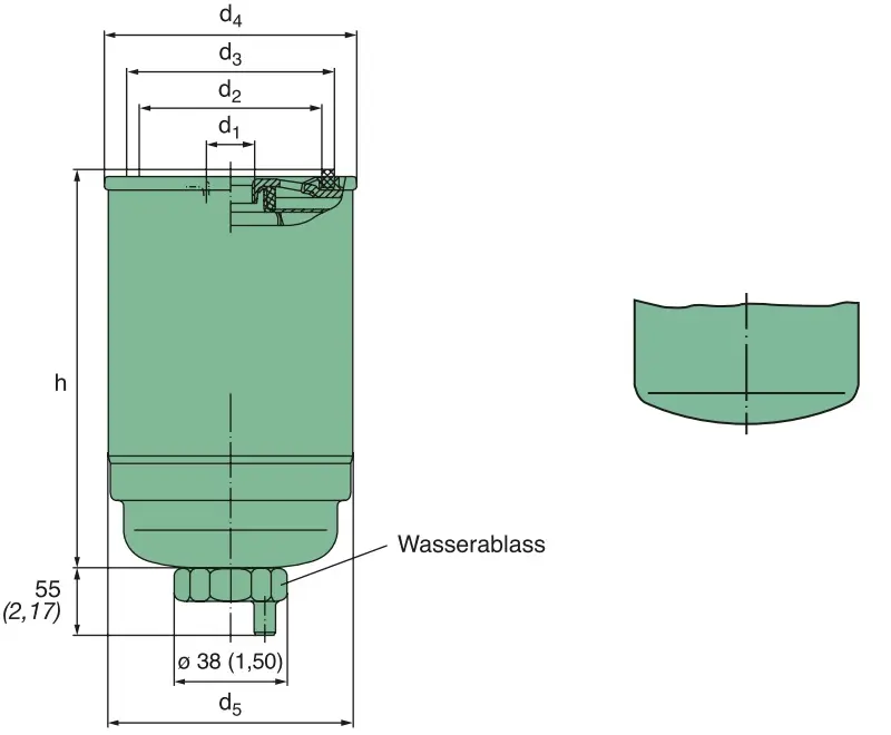 WK 842/6 fuel filter spin-on