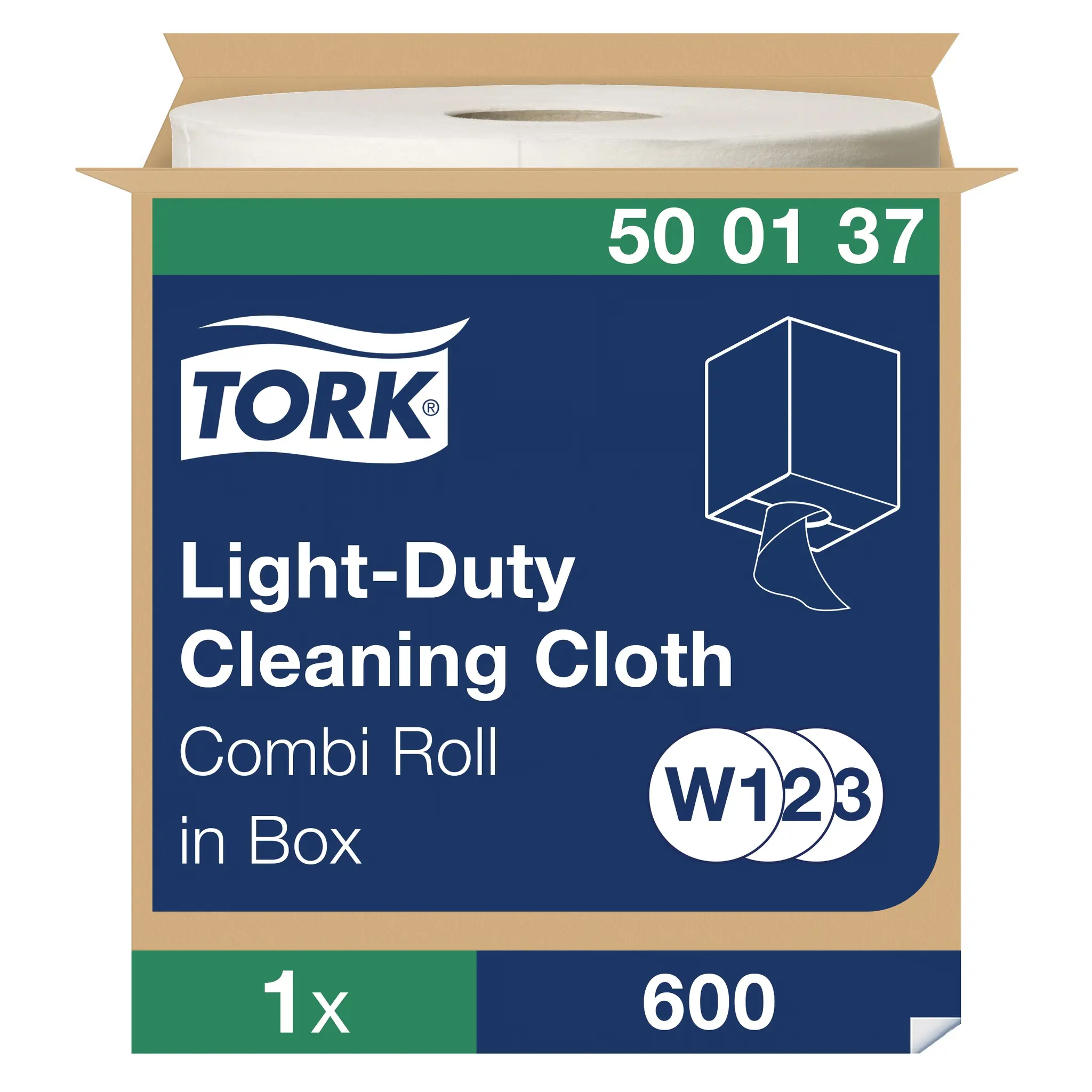 Produktfoto 1 von Tork Lightweight Cleaning Wipes Combination roll white W1/2/3