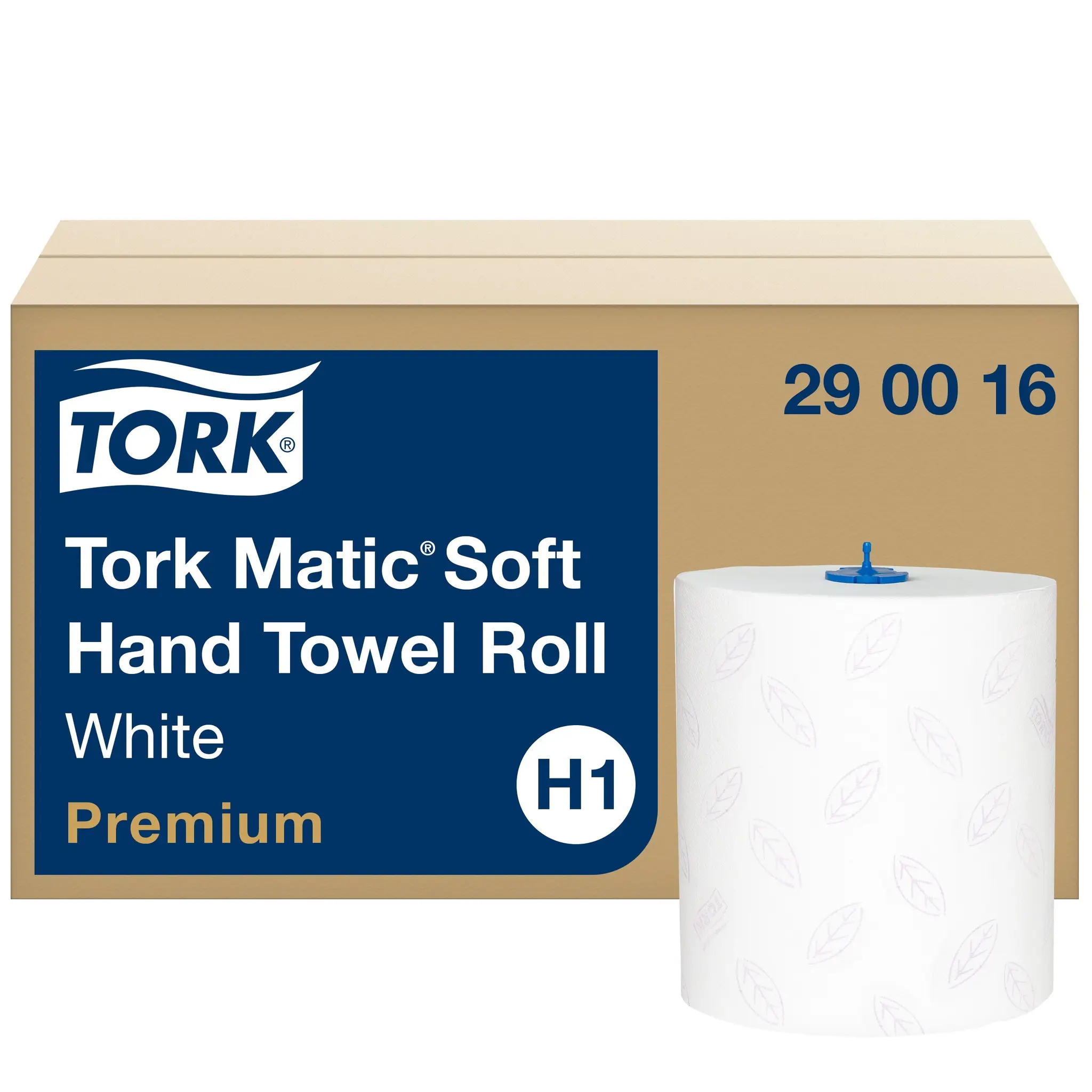 Produktfoto 1 von Tork Matic soft white paper towels with blue leaf design H1