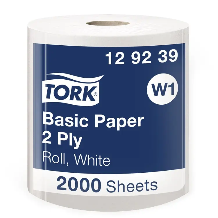 Produktfoto 1 von Tork Standard Cleaning Roll 129239 White paper wipes, W1, 2-ply