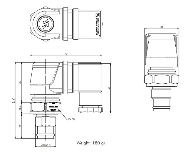 Produktfoto 1 von VEF5 differential pressure switch 5,0 bar