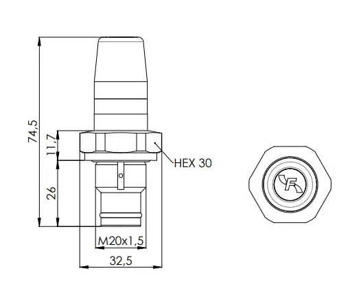 Produktfoto 1 von VSLXF5 differential pressure switch 5,0 bar