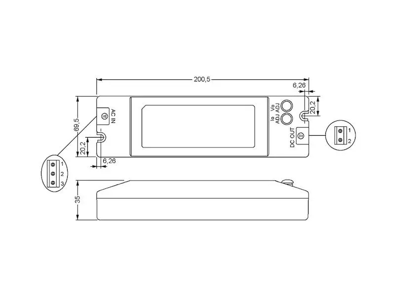 Produktfoto 1 von Mean Well Schaltnetzteil PLC-100 75 W 15 V 5 A Class2 geschlossen für LED- und Beleuchtungsanwendungen