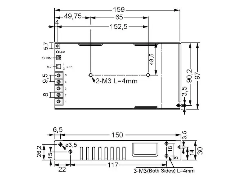 Produktfoto 1 von Mean Well Schaltnetzteil Serie RSP-75 76 W 48 V 1,6 A geschlossen