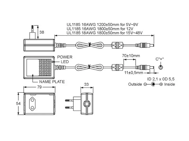Produktfoto 1 von Mean Well Stecker-Netzteil Serie GSM25E medical 25 W 9 V 2,77 A