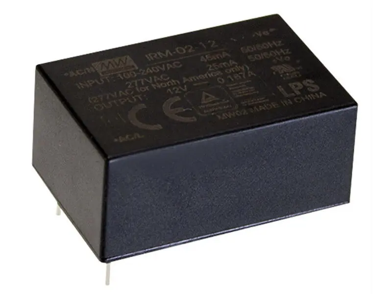 Produktfoto 1 von Mean Well Schaltnetzteil Serie IRM-02 2 W 15 V 0,133 A Modul, geschlossen THR