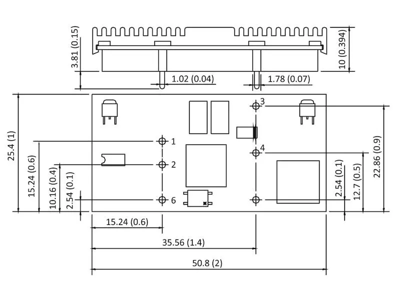 Produktfoto 1 von Mean Well DC/DC Wandler Serie NSD10 8,25 W ±3,3 V 2500 mA open frame