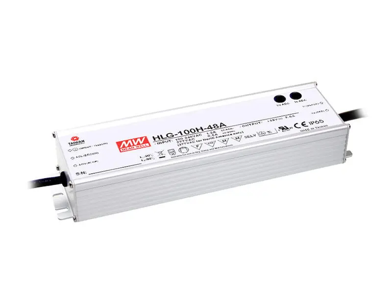 Produktfoto 1 von Mean Well Schaltnetzteil Serie HLG100H 95,58 W 1,77 A 54 V geschlossen für LED- und Beleuchtungsanwendungen