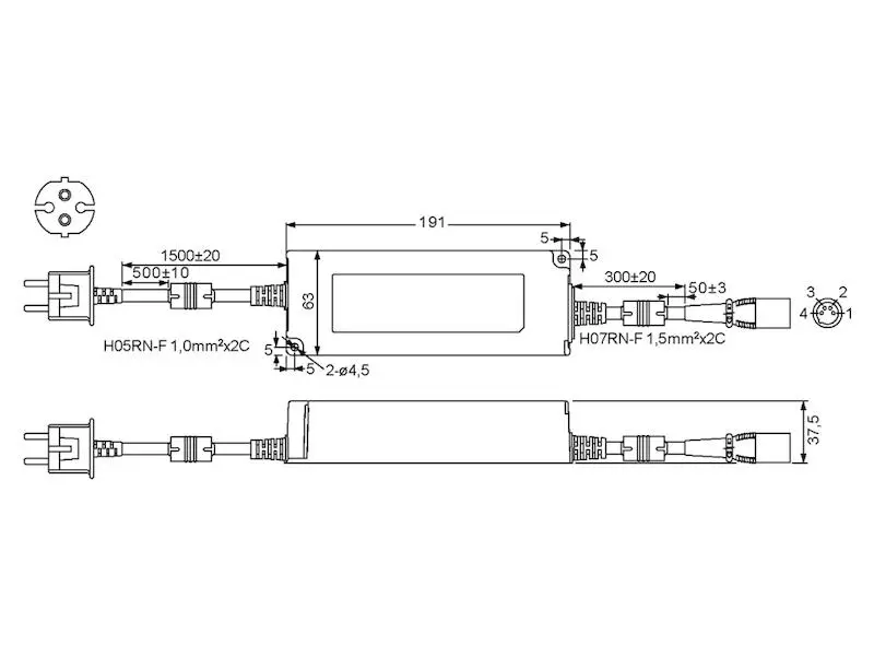 Mean Well Tisch-Netzteil extern Serie OWA-120E 120 W 48 V 2,5 A IP67