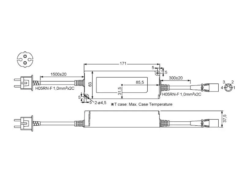 Produktfoto 1 von Mean Well Tisch-Netzteil extern Serie OWA-90E 90 W 30 V 3 A IP67