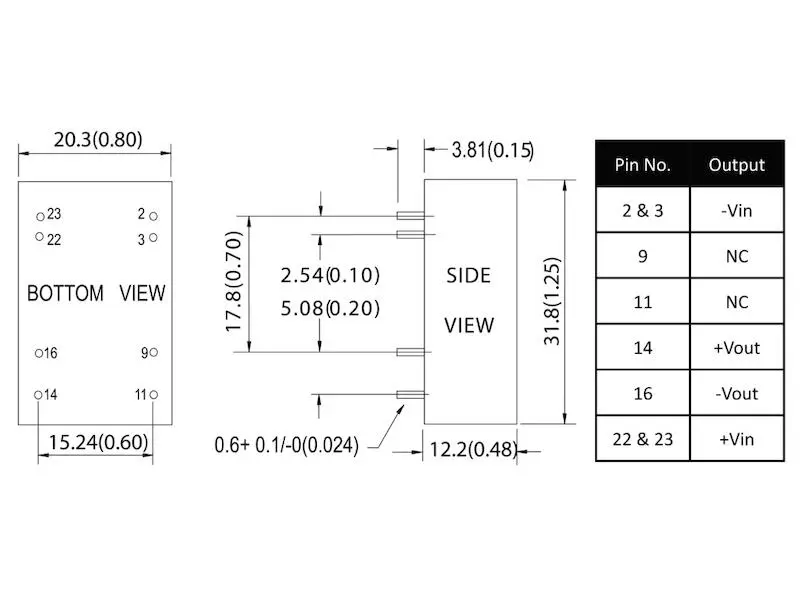 Produktfoto 1 von Mean Well DC/DC Wandler Serie SC W 8 W 5 V 320-1600 mA geschlossen