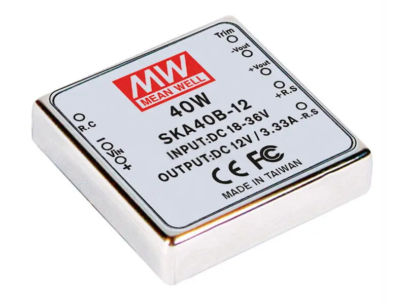 Produktfoto 1 von Mean Well DC/DC Wandler Serie SKA40 DIP2 15 V 2,67 A 40 W