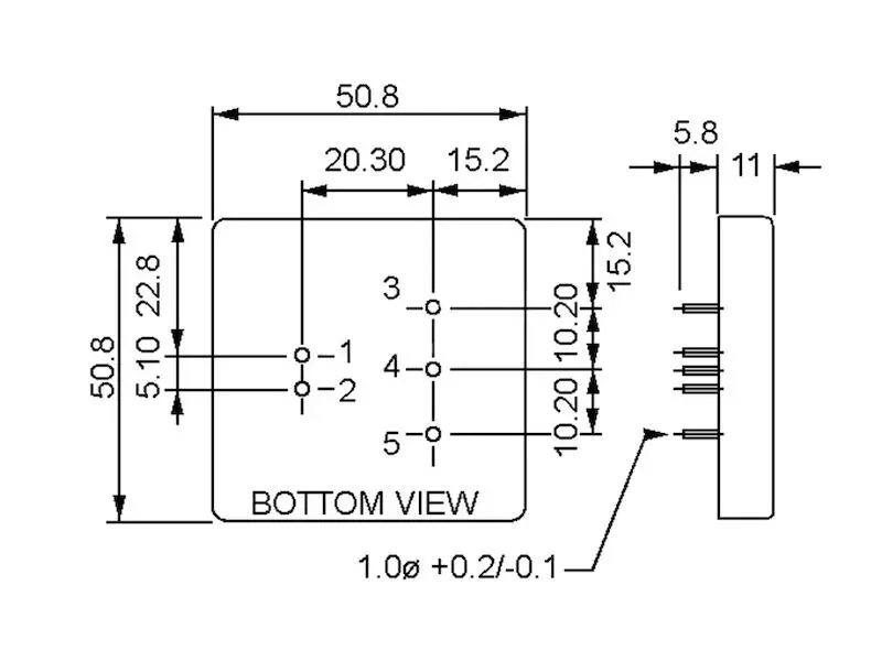 Produktfoto 1 von Mean Well DC/DC Wandler Serie SKE15 DIP2 5 V 3000 mA 15 W