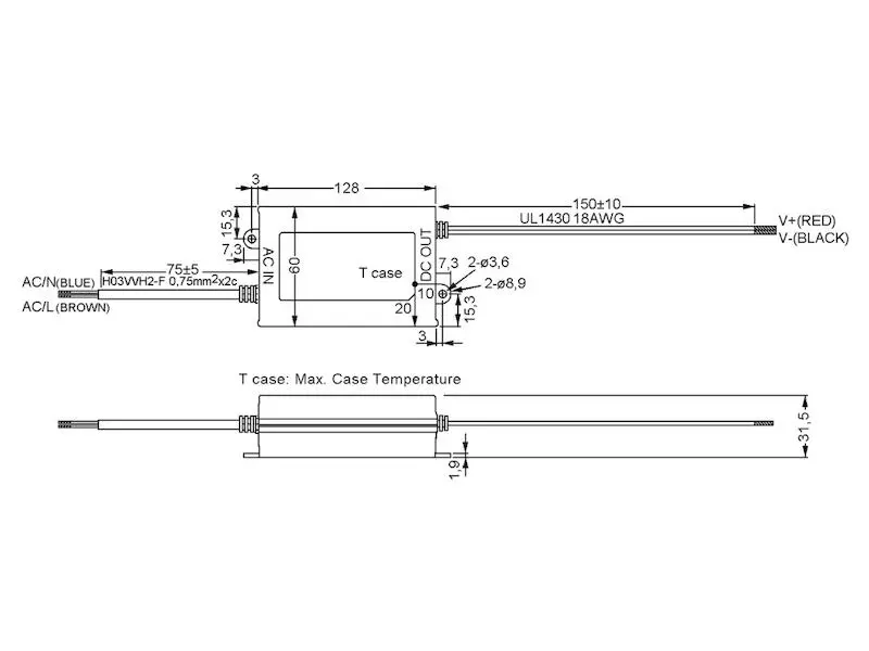 Mean Well Schaltnetzteil Serie PLD-60 60 W 18 - 30 V 2000 mA Class2 geschlossen für LED- und Beleuchtungsanwendungen CC