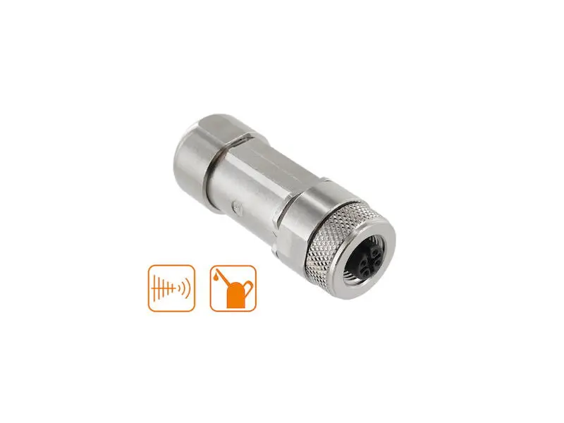 Produktfoto 1 von Lumberg RKCS 8/9 M12 Kupplung 8 polig Schraubklemmen schirmbar SW 19