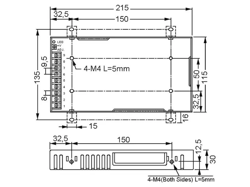 Produktfoto 1 von Mean Well Schaltnetzteil Serie RSP-200 100 W 2,5 V 40 A geschlossen