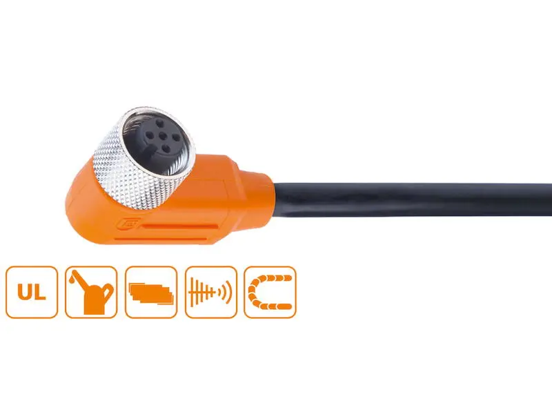 Produktfoto 1 von Lumberg RKWTS 8-184/2 M M12 Kupplung 8 polig PUR 2 m schwarz geschirmt