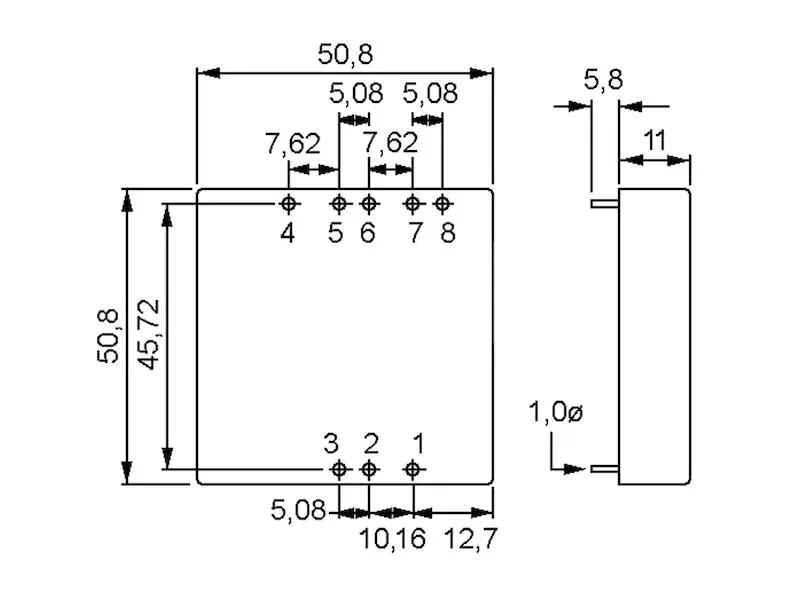Produktfoto 1 von Mean Well DC/DC Wandler Serie SKA40 DIP2 5 V 7 A 35 W