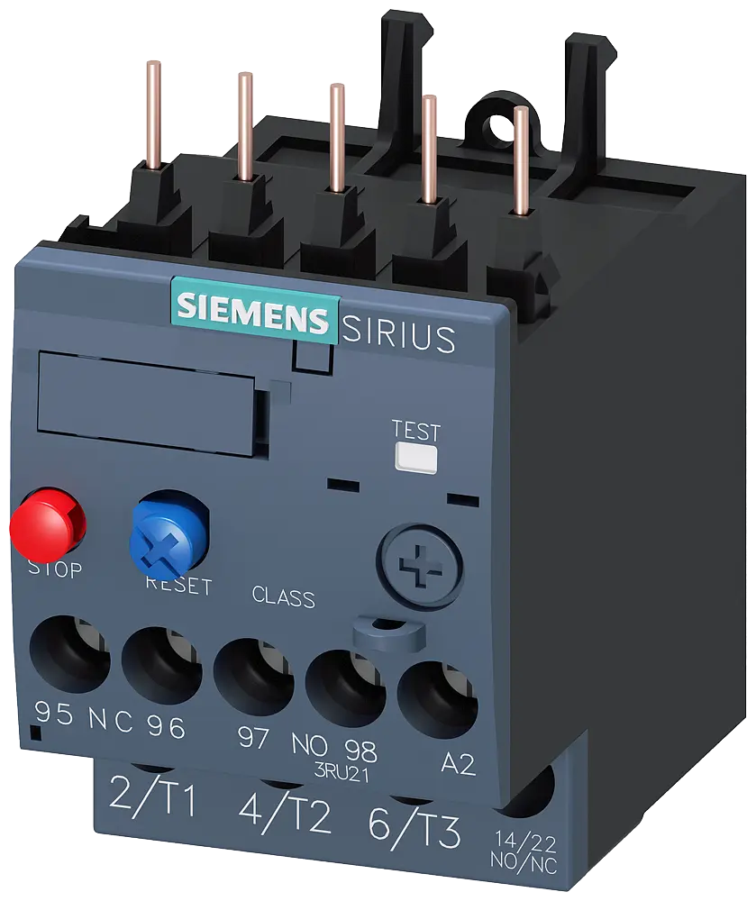 Produktfoto 1 von Siemens 3RU2116-1AB0 - Überlastrelais 1,1...1,6 A thermisch für Motorschu