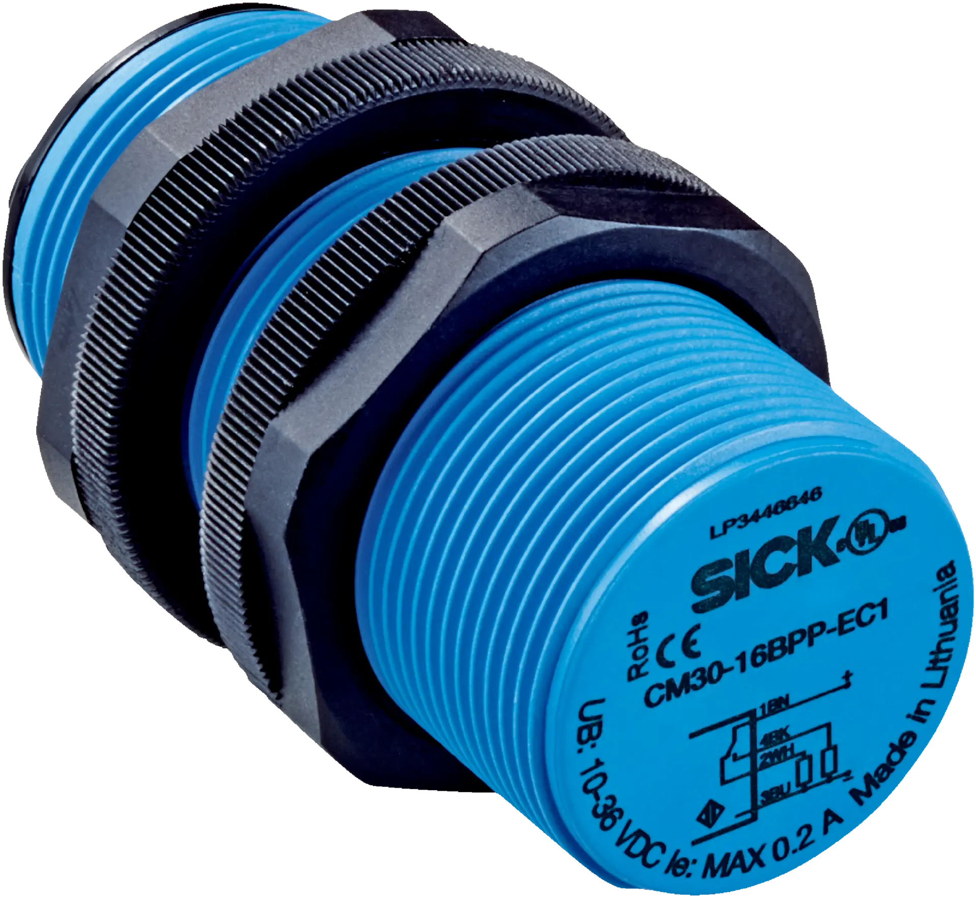 Produktfoto 1 von SICK CM30-16BPP-EC1 - Kapazitiver Näherungsschalter