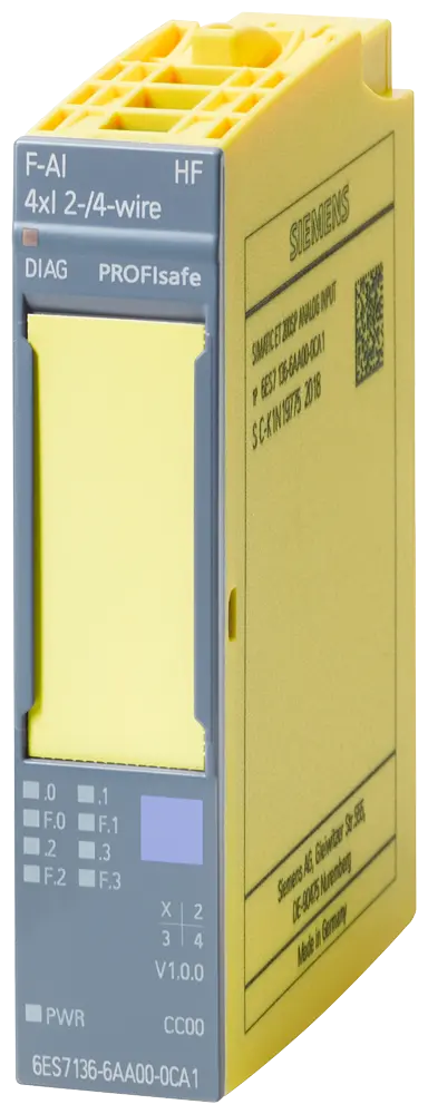 Produktfoto 1 von Siemens 6ES7136-6AA00-0CA1 - SIMATIC DP, Elektronikmodul ET 200SP, F-AI 4xI(0)4