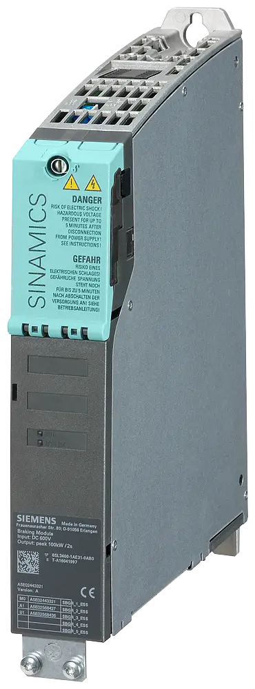 Produktfoto 1 von Siemens 6SL3400-1AE31-0AA1 - SINAMICS Braking Module compact Eingang: DC 600V A