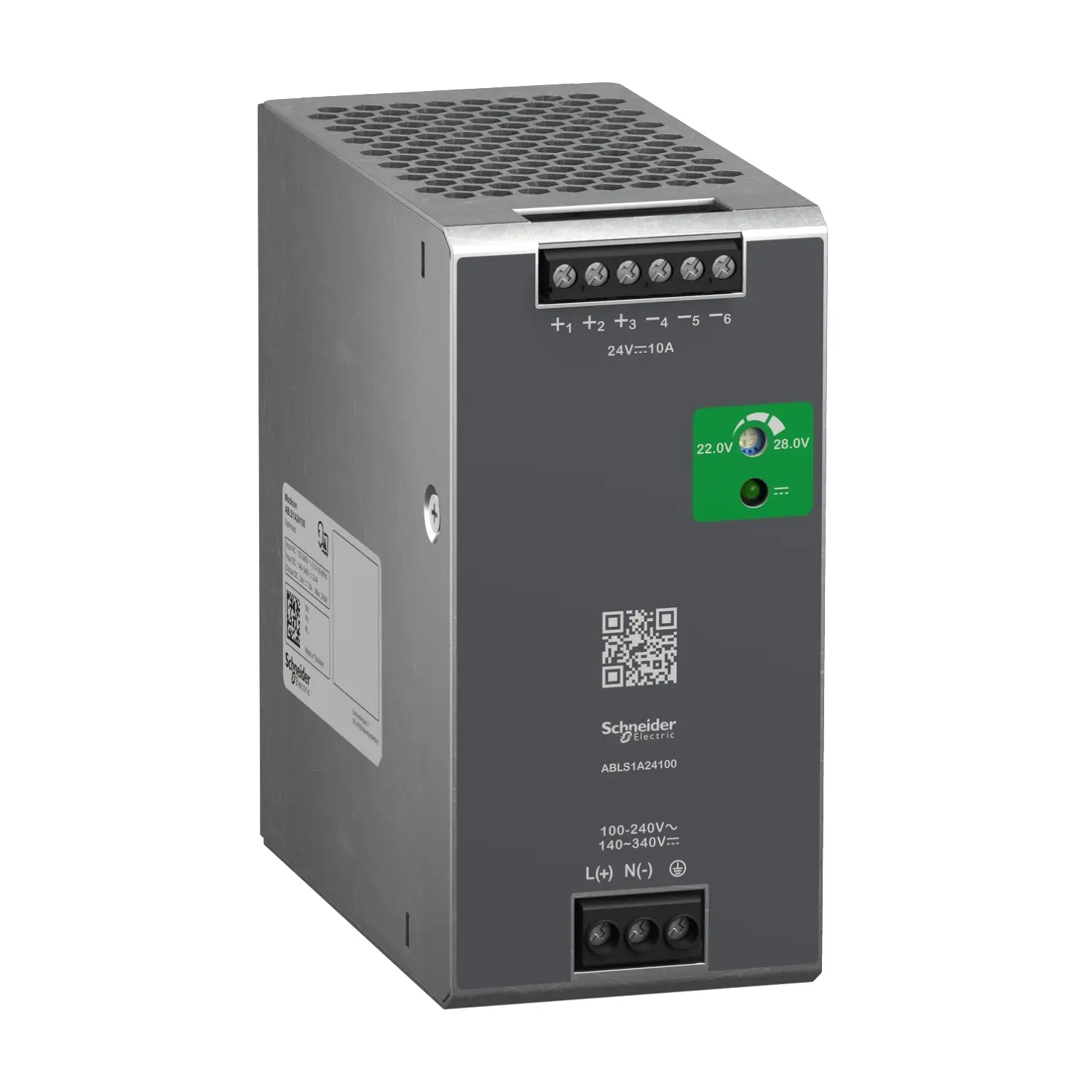 Produktfoto 1 von Spannungsversorgung, Modicon ABLS, Optimum, getaktet, 1-phasig, 100-240V AC, 24V DC, 10A, 240W