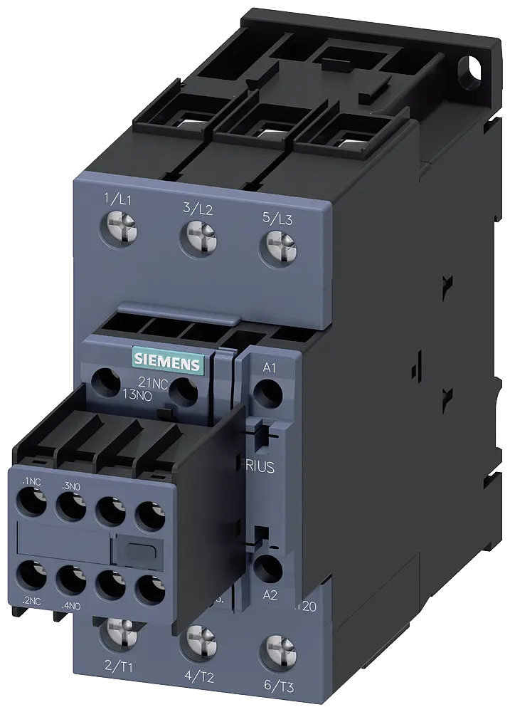 Produktfoto 1 von Siemens 3RT2036-1AP04 - Leistungsschütz, AC-3 50 A, 22 kW / 400 V 2 S + 2