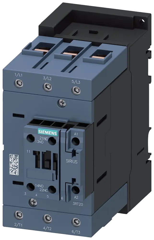 Produktfoto 1 von Siemens 3RT2046-1AL20 - Leistungsschütz, AC-3 95 A, 45 kW / 400 V 1 S + 1